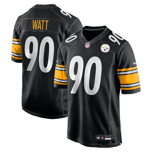 Men's Pittsburgh Steelers T.J. Watt Black Game NFL Football Jersey - view 1
