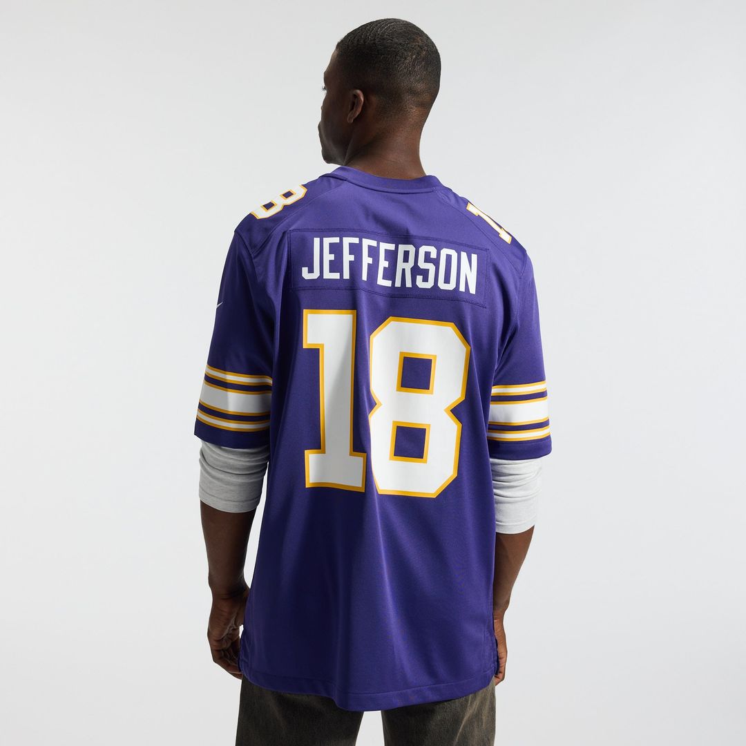Men's Minnesota Vikings Justin Jefferson White Alternate Game NFL Football Jersey - view 32