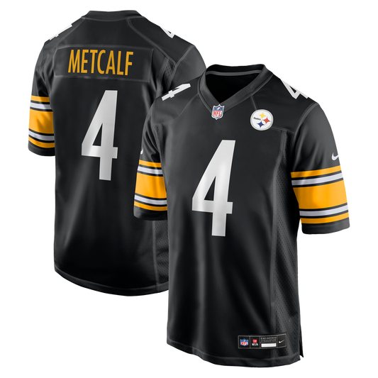 Men's Pittsburgh Steelers DK Metcalf Black Game NFL Football Jersey - view 1