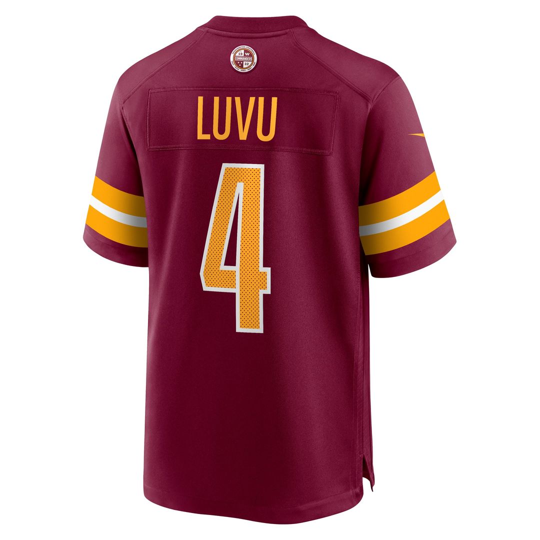 Men's Washington Commanders Frankie Luvu Burgundy Game NFL Football Jersey - view 3