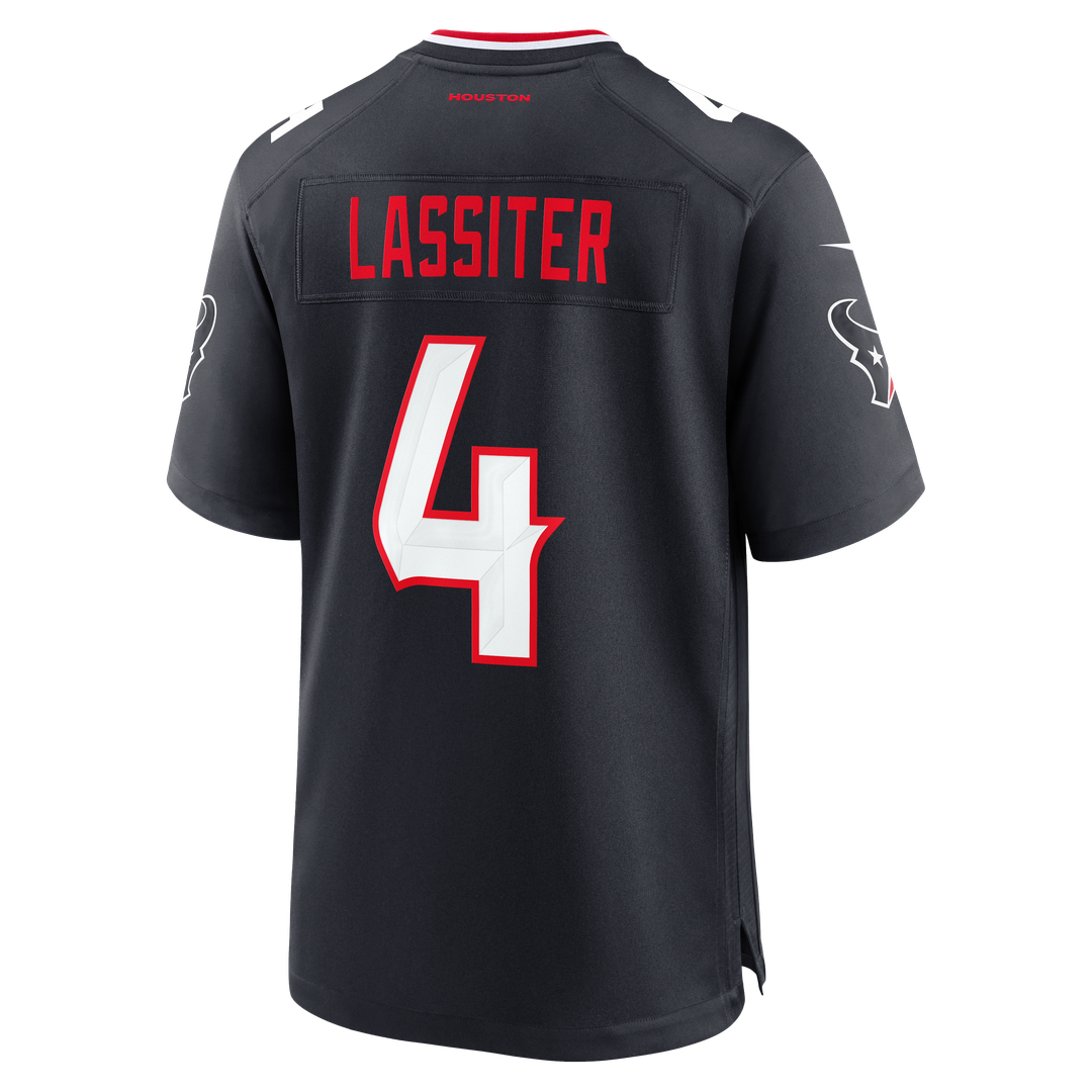 Men's Houston Texans Kamari Lassiter Navy Team Game NFL Football Jersey - view 3