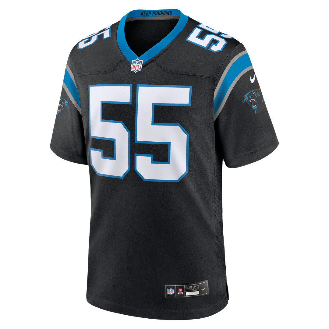 Men's Carolina Panthers Devin Lloyd Black Team Game NFL Football Jersey - view 2