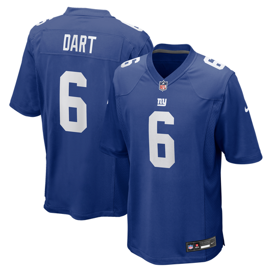 Men's New York Giants Jaxson Dart Royal Team Game NFL Football Jersey - view 1