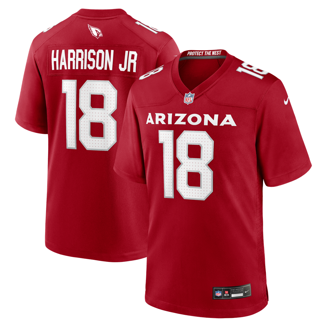 Men's Arizona Cardinals Marvin Harrison Jr. Cardinal Player Game NFL Football Jersey - view 1