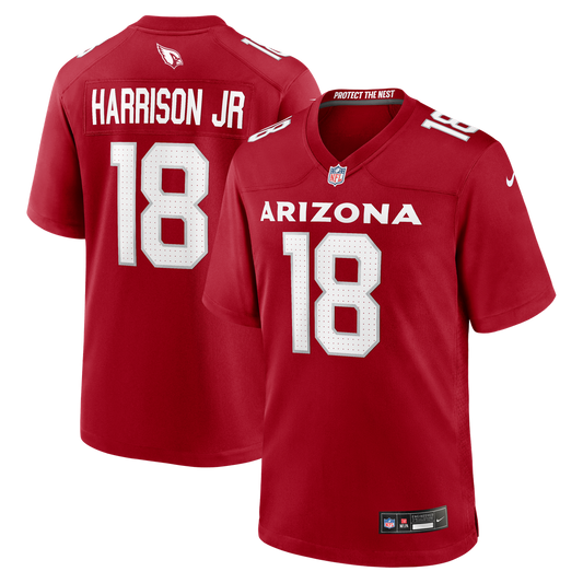 Men's Arizona Cardinals Marvin Harrison Jr. Cardinal Player Game NFL Football Jersey - view 1