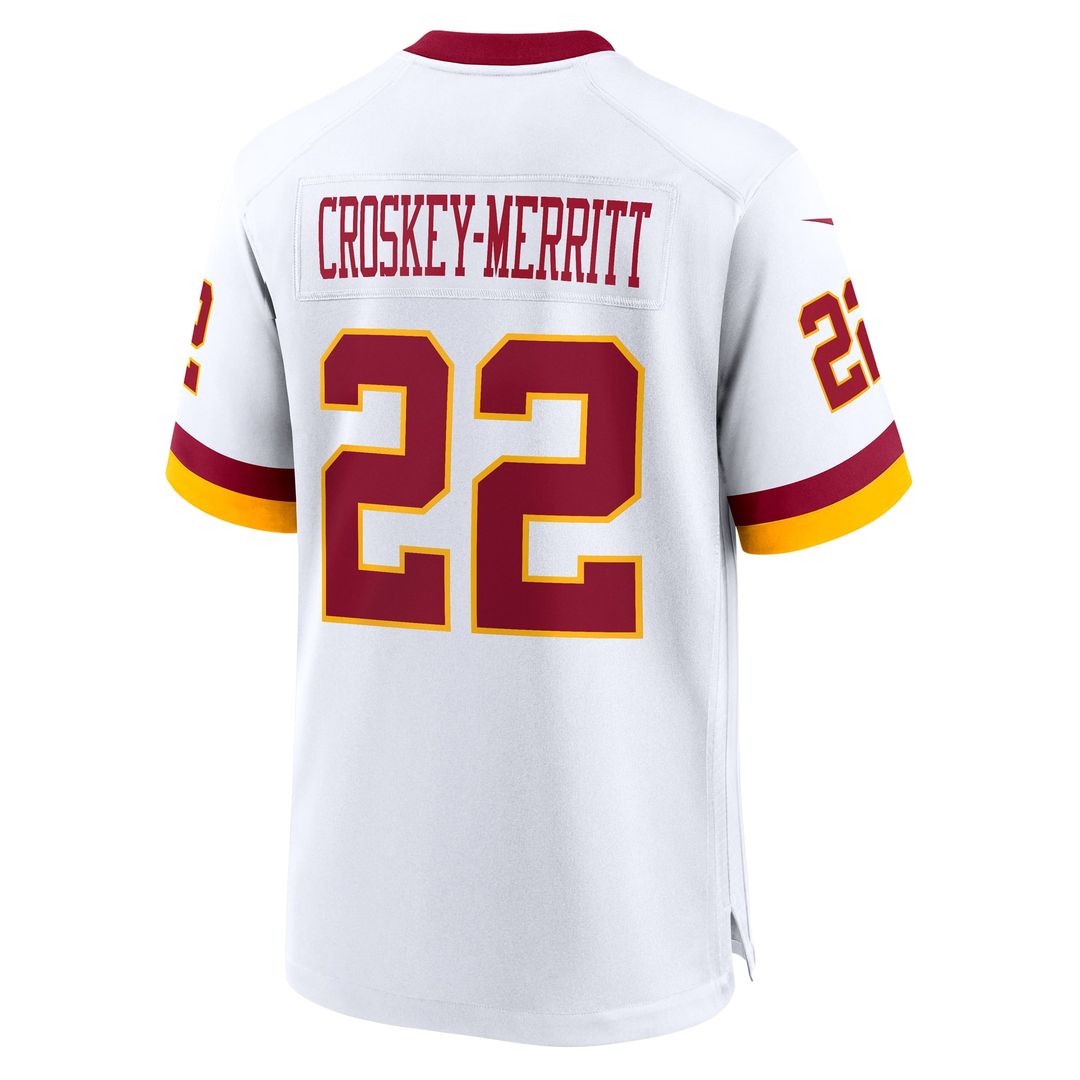 Men's Washington Commanders Jacory Croskey-Merritt White Game Super Bowl Era NFL Football Jersey - view 3