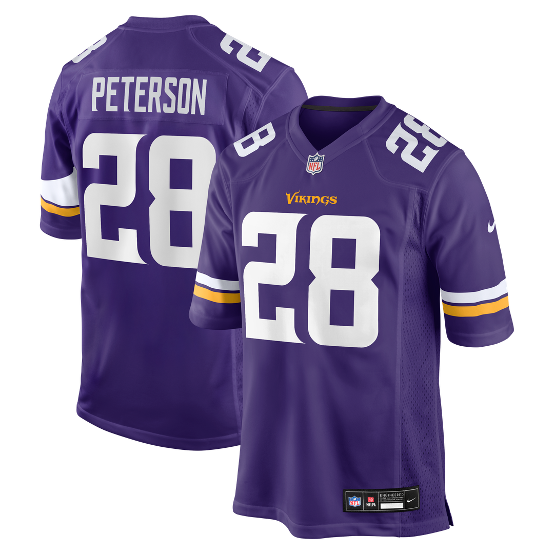 Men's Minnesota Vikings Adrian Peterson Purple Team Retired Game NFL Football Jersey - view 1