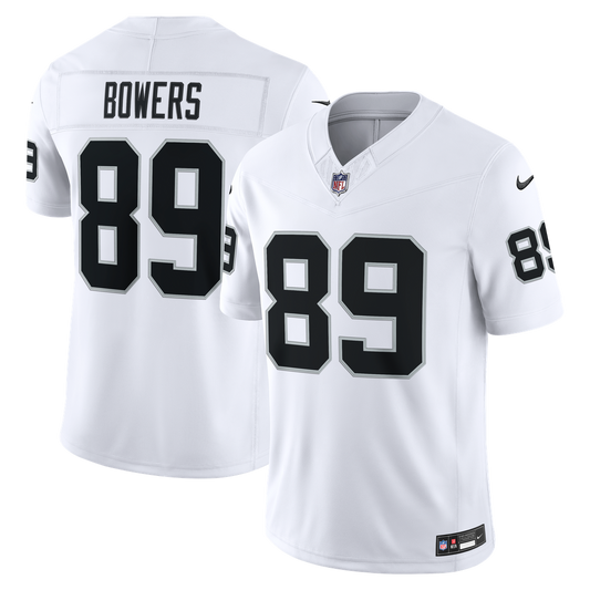 Men's Las Vegas Raiders Brock Bowers White Stitched Limited NFL Football Jersey - view 1