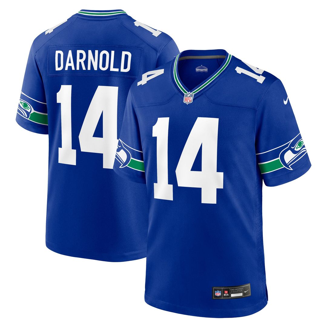 Men's Seattle Seahawks Sam Darnold White Game NFL Football Jersey - view 10