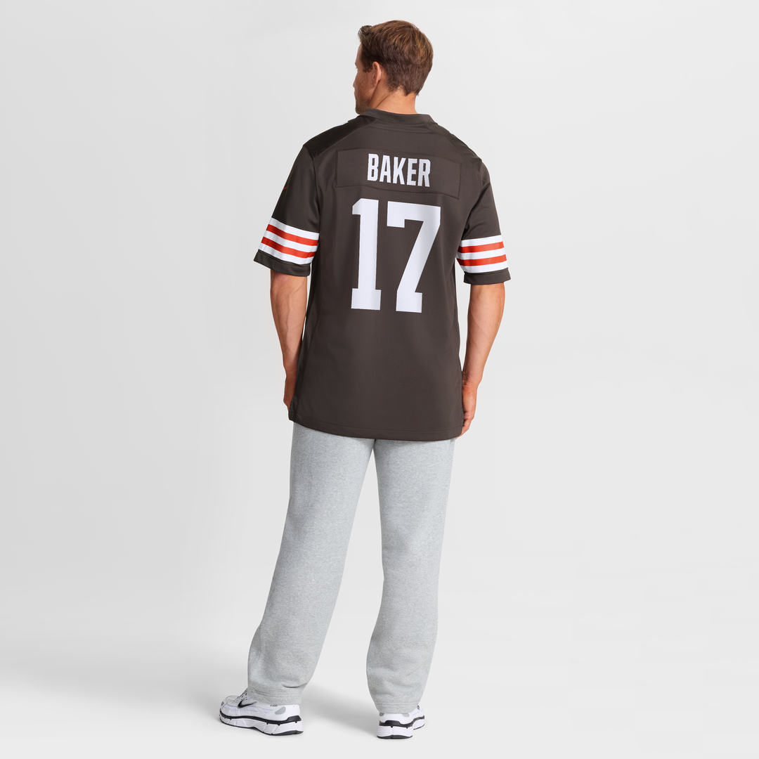Men's Cleveland Browns Jerome Baker Brown Team Game NFL Football Jersey - view 8