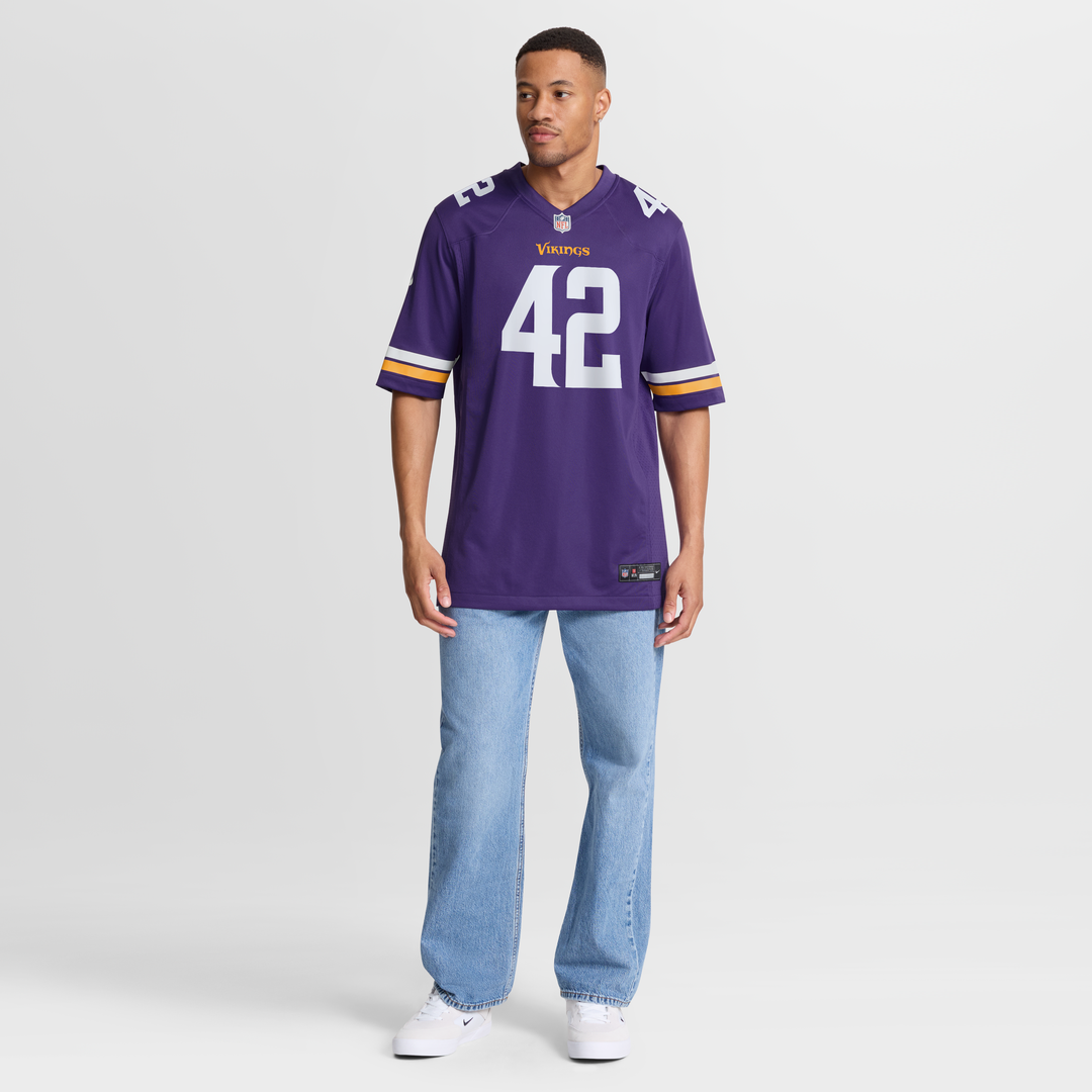 Men's Minnesota Vikings Andrew DePaola Purple Game NFL Football Jersey - view 7