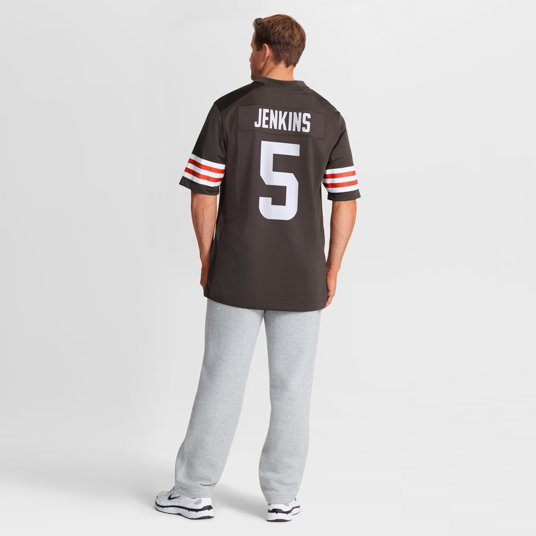 Men's Cleveland Browns Rayshawn Jenkins Brown Team Game NFL Football Jersey - view 8