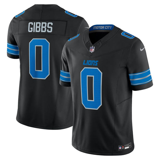 Men's Detroit Lions Jahmyr Gibbs Black 2nd Alternate Limited NFL Football Jersey - view 1