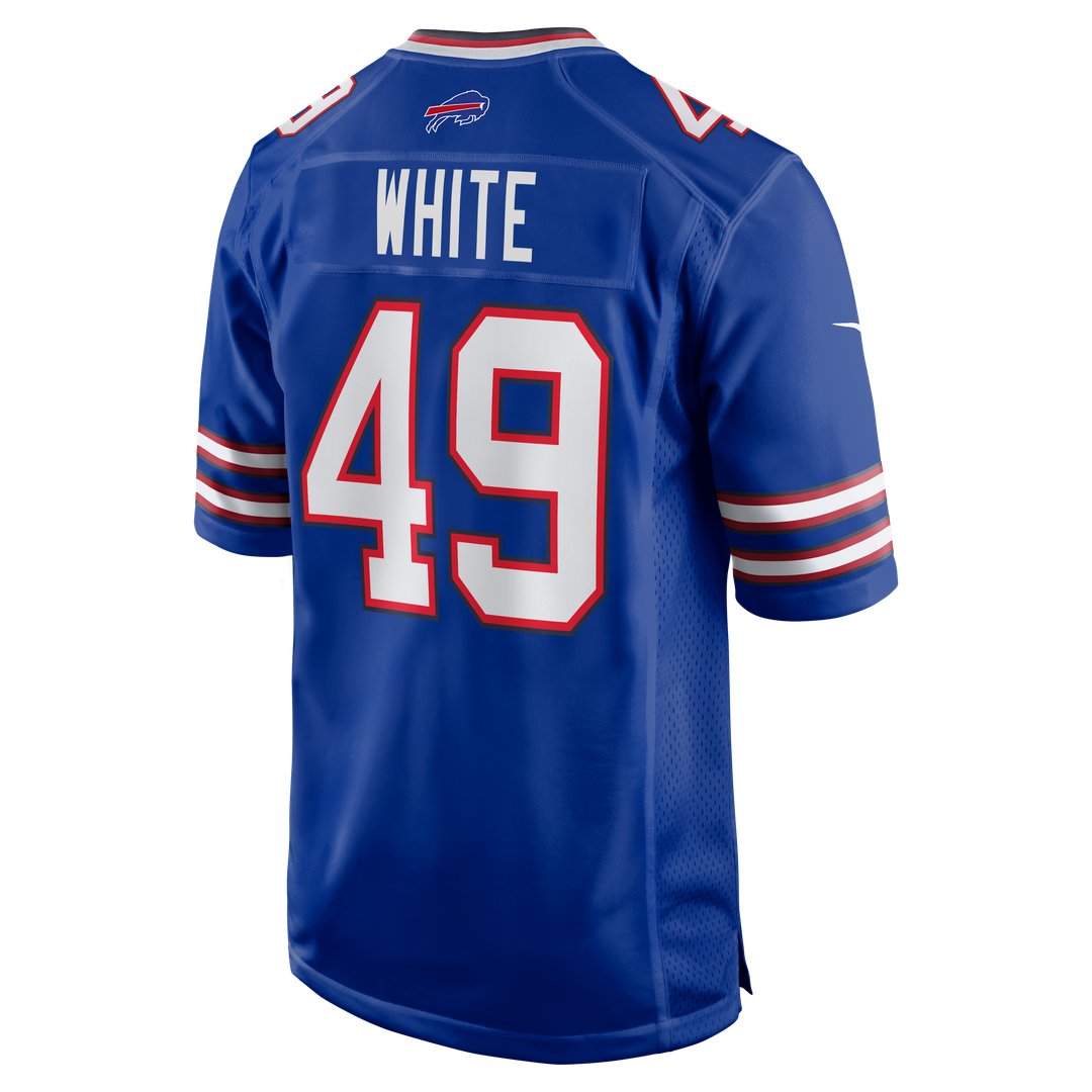 Men's Buffalo Bills DaShaun White Royal Team Game NFL Football Jersey - view 3