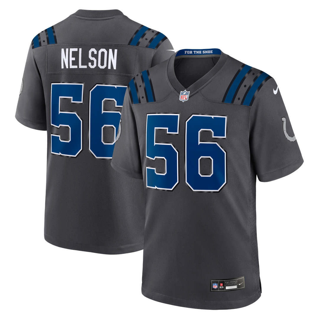 Men's Indianapolis Colts Quenton Nelson Anthracite 2026 Rivalries Collection Game NFL Football Jersey - view 1