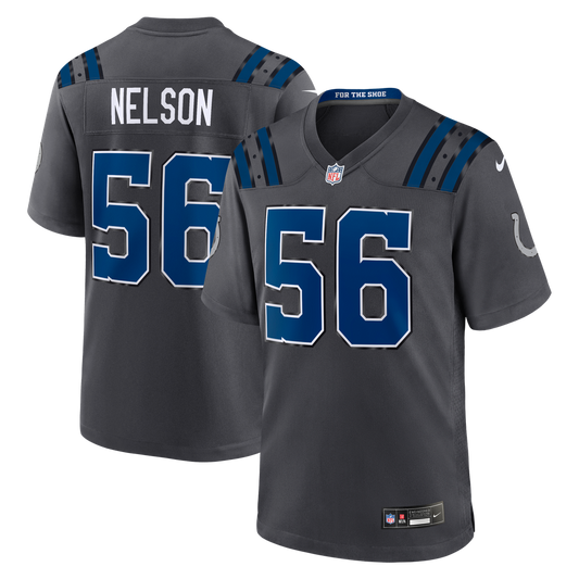 Men's Indianapolis Colts Quenton Nelson Anthracite 2026 Rivalries Collection Game NFL Football Jersey - view 1