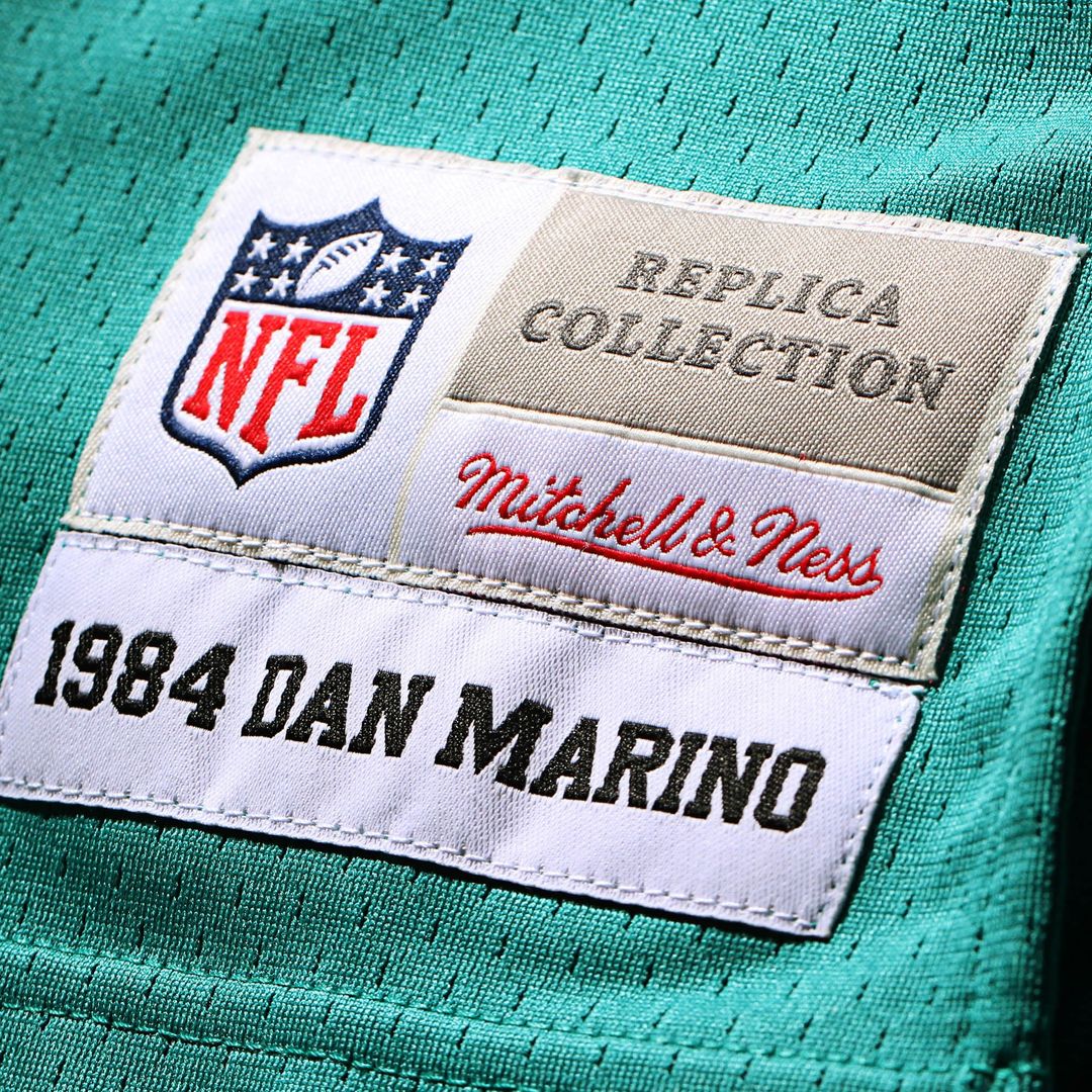 Men's Miami Dolphins Dan Marino Aqua Big & Tall 1984 Retired Player Replica NFL Football Jersey - view 6