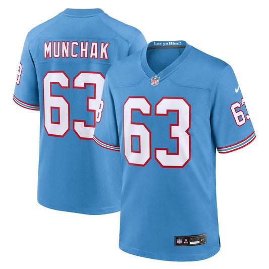 Men's Tennessee Titans Mike Munchak Light Blue Retired Player Alternate Game NFL Football Jersey - view 1