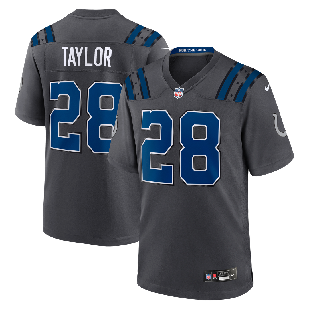 Men's Indianapolis Colts Jonathan Taylor Anthracite 2026 Rivalries Collection Game NFL Football Jersey - view 1