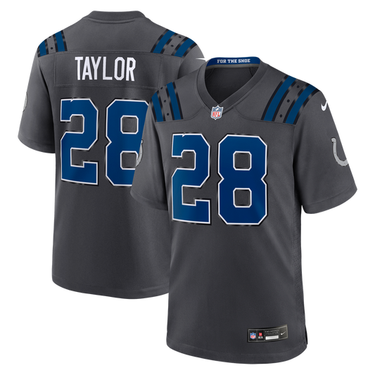 Men's Indianapolis Colts Jonathan Taylor Anthracite 2026 Rivalries Collection Game NFL Football Jersey - view 1