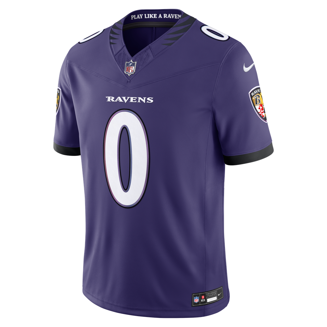 Men's Baltimore Ravens Roquan Smith Purple Team Stitched Limited NFL Football Jersey - view 2