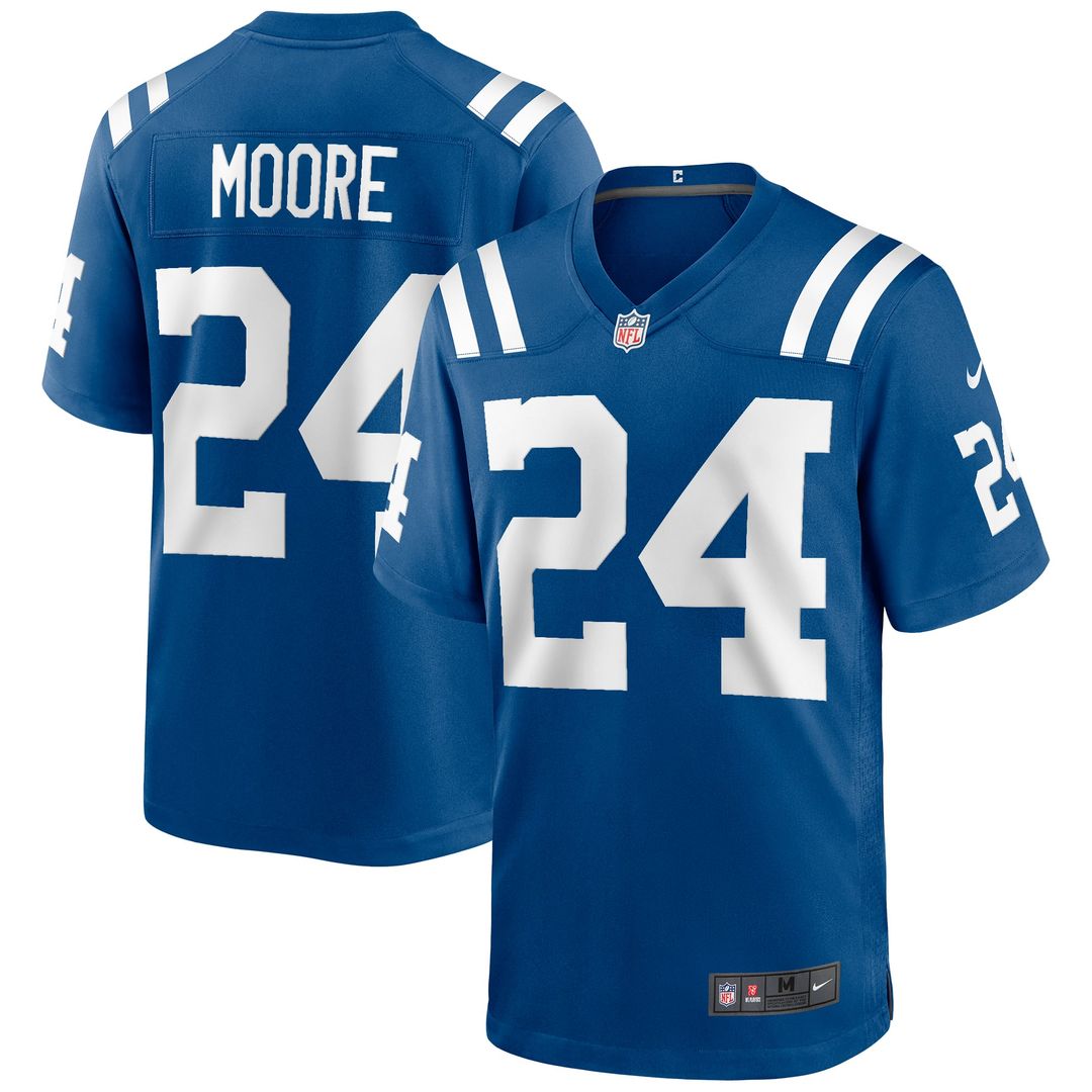 Men's Indianapolis Colts Lenny Moore Royal Game NFL Football Jersey - view 1