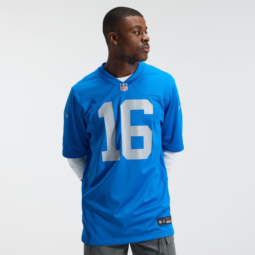Men's Detroit Lions Jared Goff Blue Alternate Game NFL Football Jersey - view 3