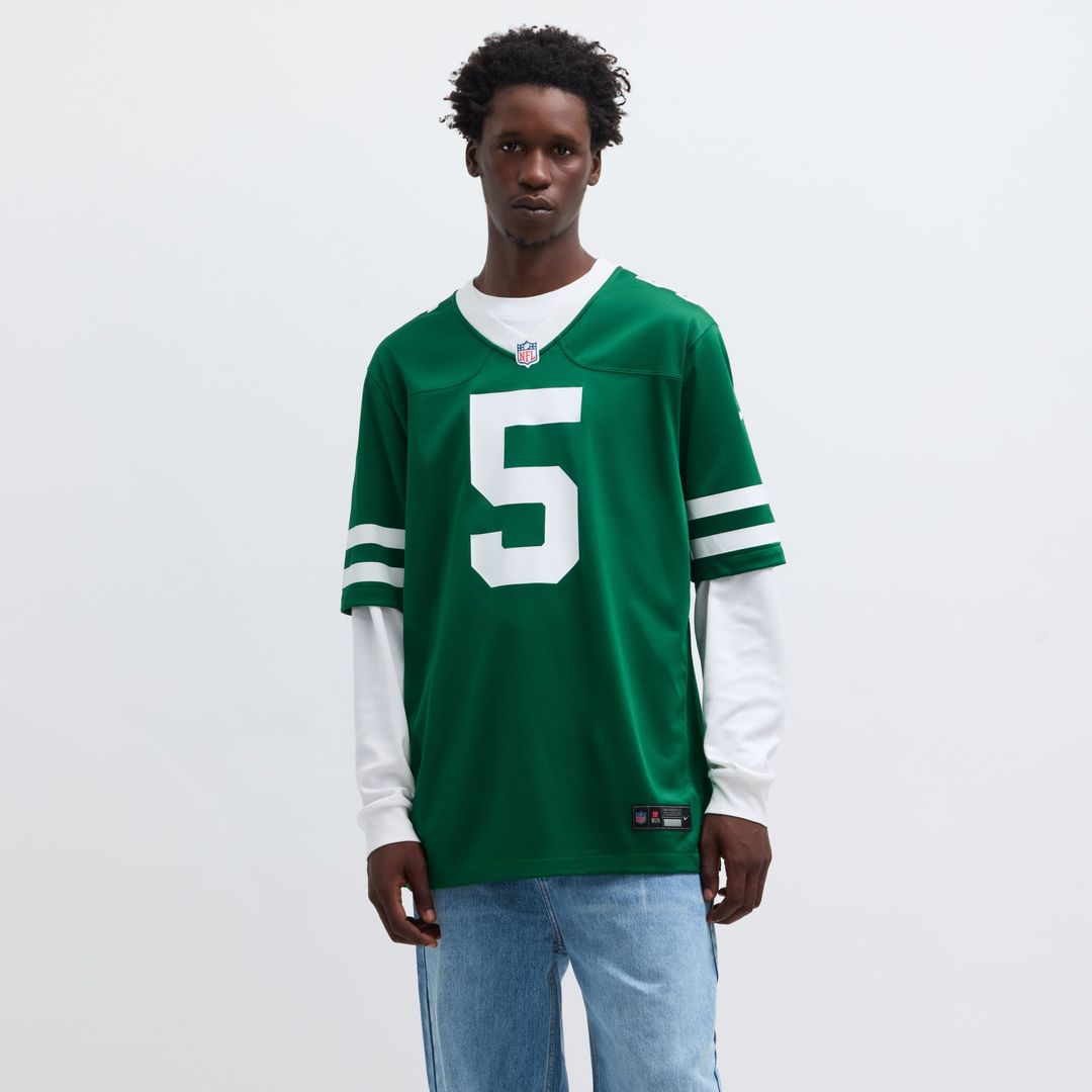 Men's New York Jets Garrett Wilson Legacy Green Game NFL Football Jersey - view 4
