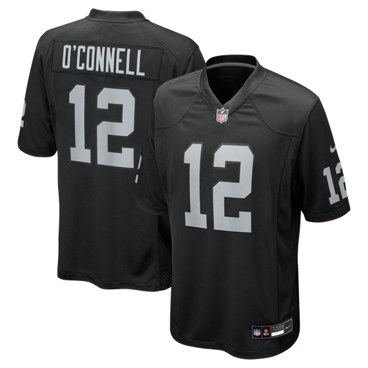 Men's Las Vegas Raiders Aidan O'Connell Black Team Game NFL Football Jersey - view 1