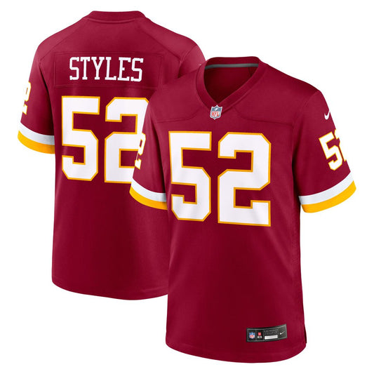 Men's Washington Commanders Sonny Styles Burgundy Team Game NFL Football Jersey - view 1