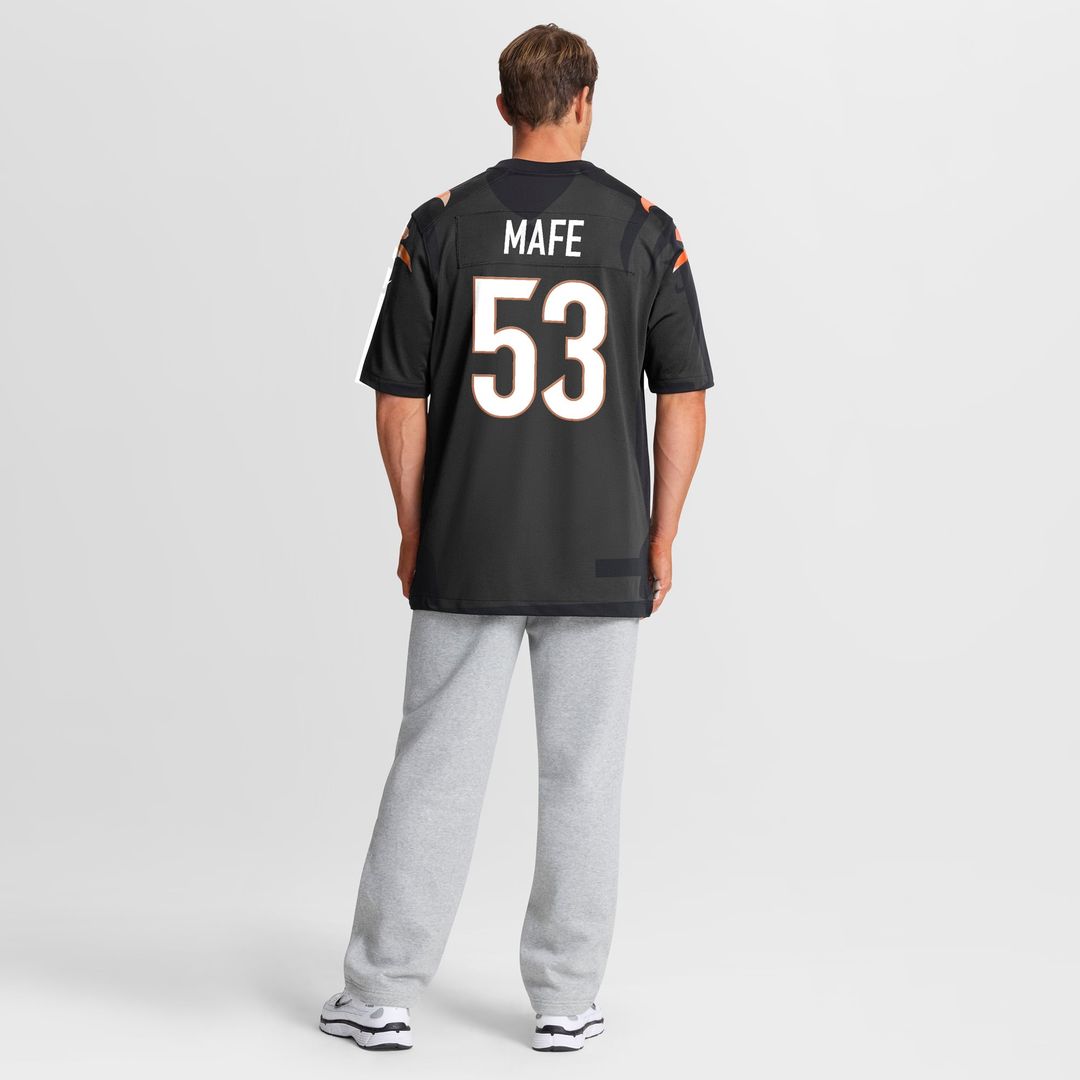 Men's Cincinnati Bengals Boye Mafe Black Team Game NFL Football Jersey - view 5
