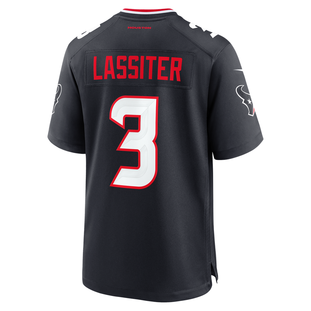 Men's Houston Texans Kamari Lassiter Navy Team Game NFL Football Jersey - view 3