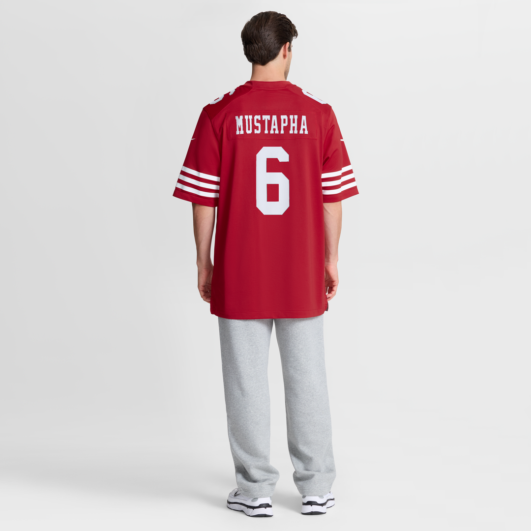 Men's San Francisco 49ers Malik Mustapha Scarlet Game NFL Football Jersey - view 8
