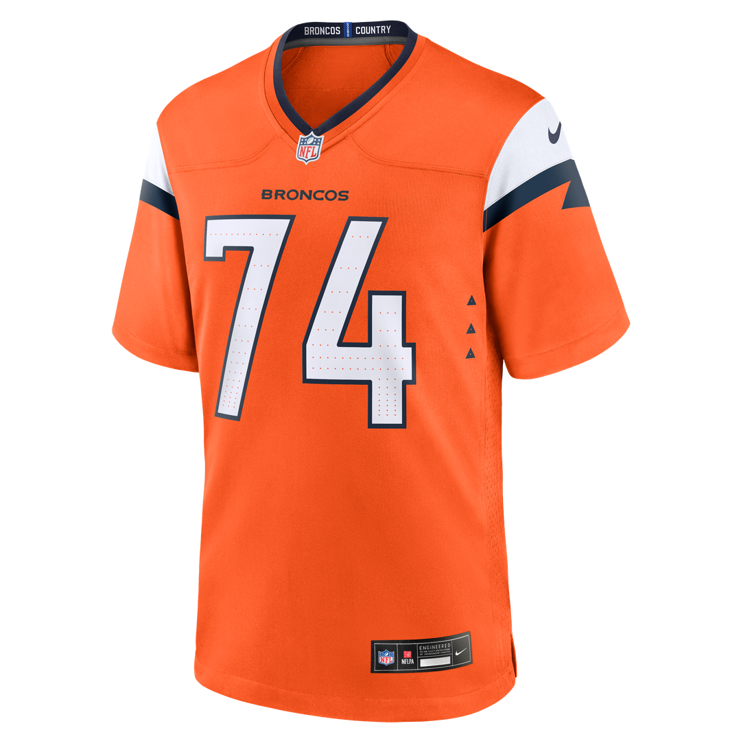 Men's Denver Broncos Ben Powers Orange Team Game NFL Football Jersey - view 2