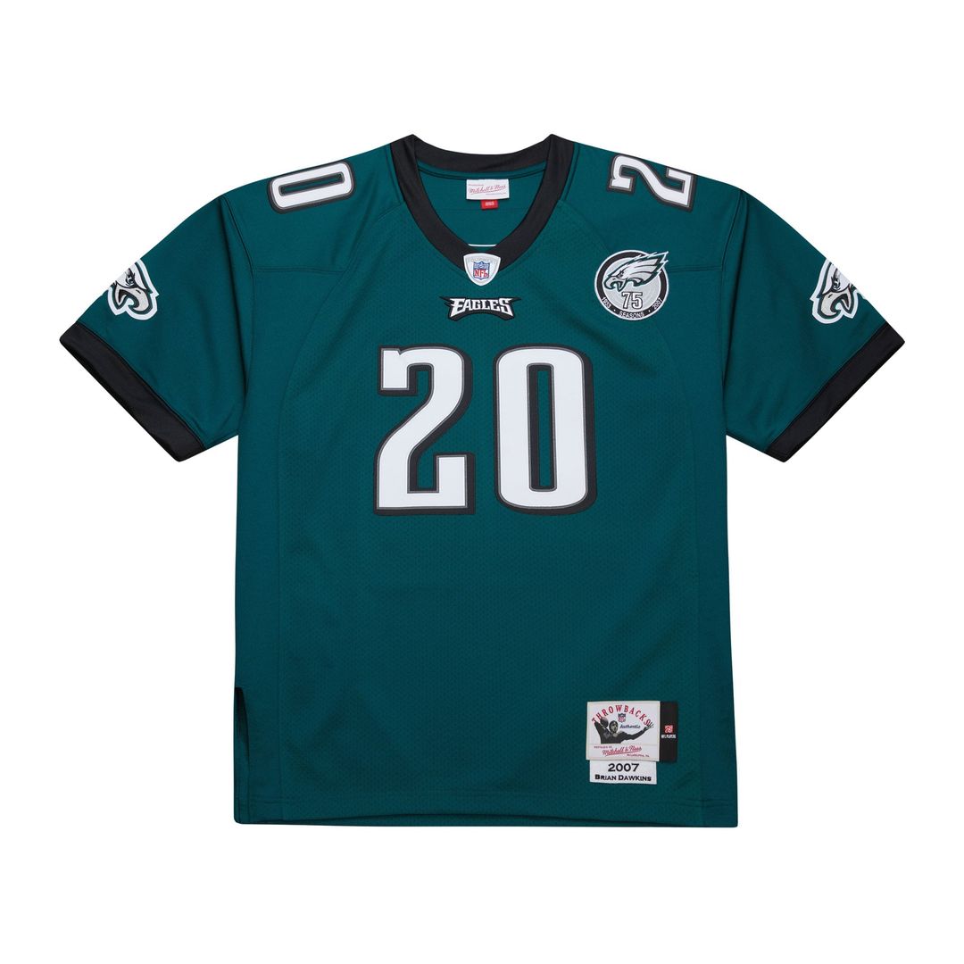 Men's Philadelphia Eagles Brian Dawkins Green 2007 Throwback NFL Football Jersey - view 2