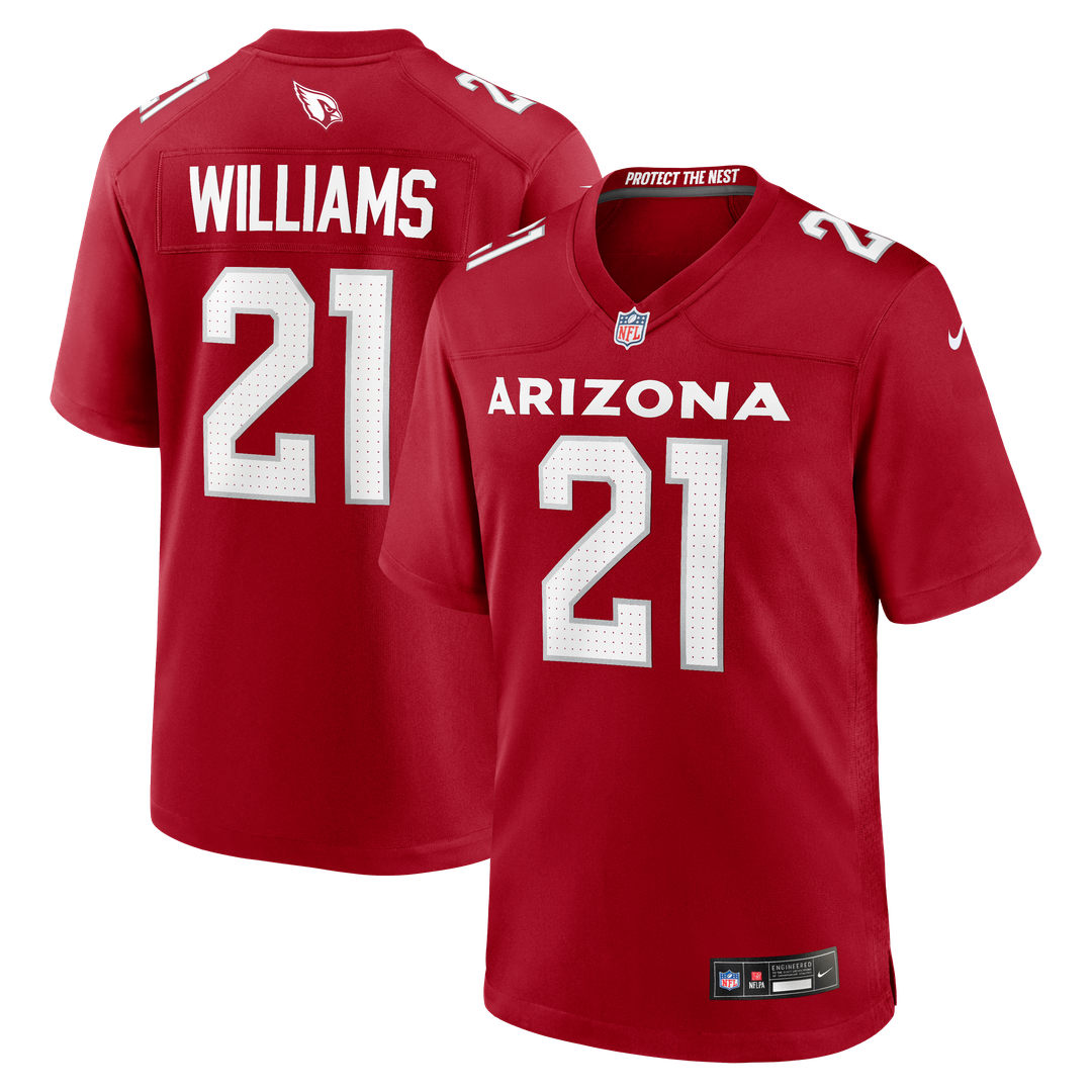 Men's Arizona Cardinals Garrett Williams Cardinal Game NFL Football Jersey - view 1