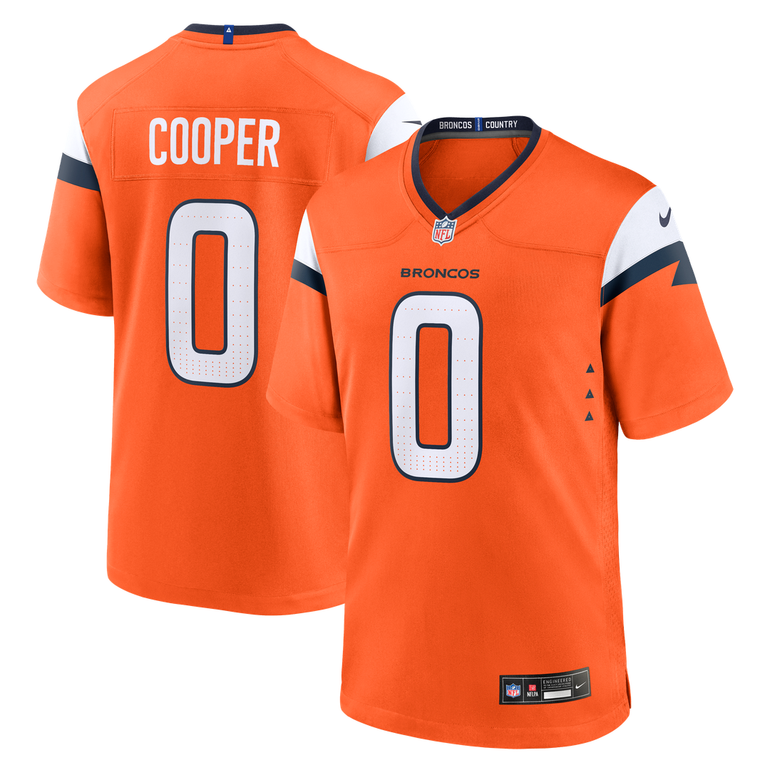 Men's Denver Broncos Jonathon Cooper Orange Team Game NFL Football Jersey - view 1
