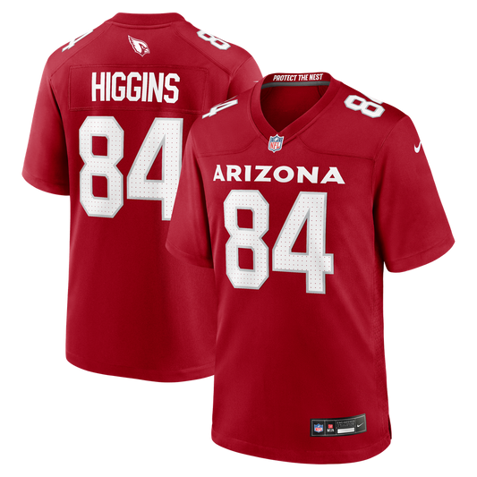 Men's Arizona Cardinals Elijah Higgins Cardinal Team Game NFL Football Jersey - view 1