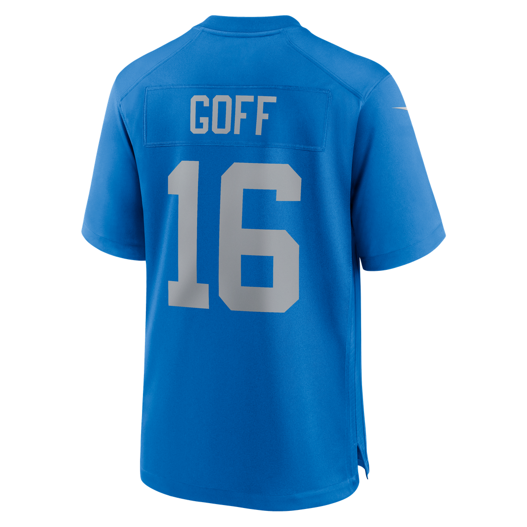 Men's Detroit Lions Jared Goff Blue Alternate Game NFL Football Jersey - view 8