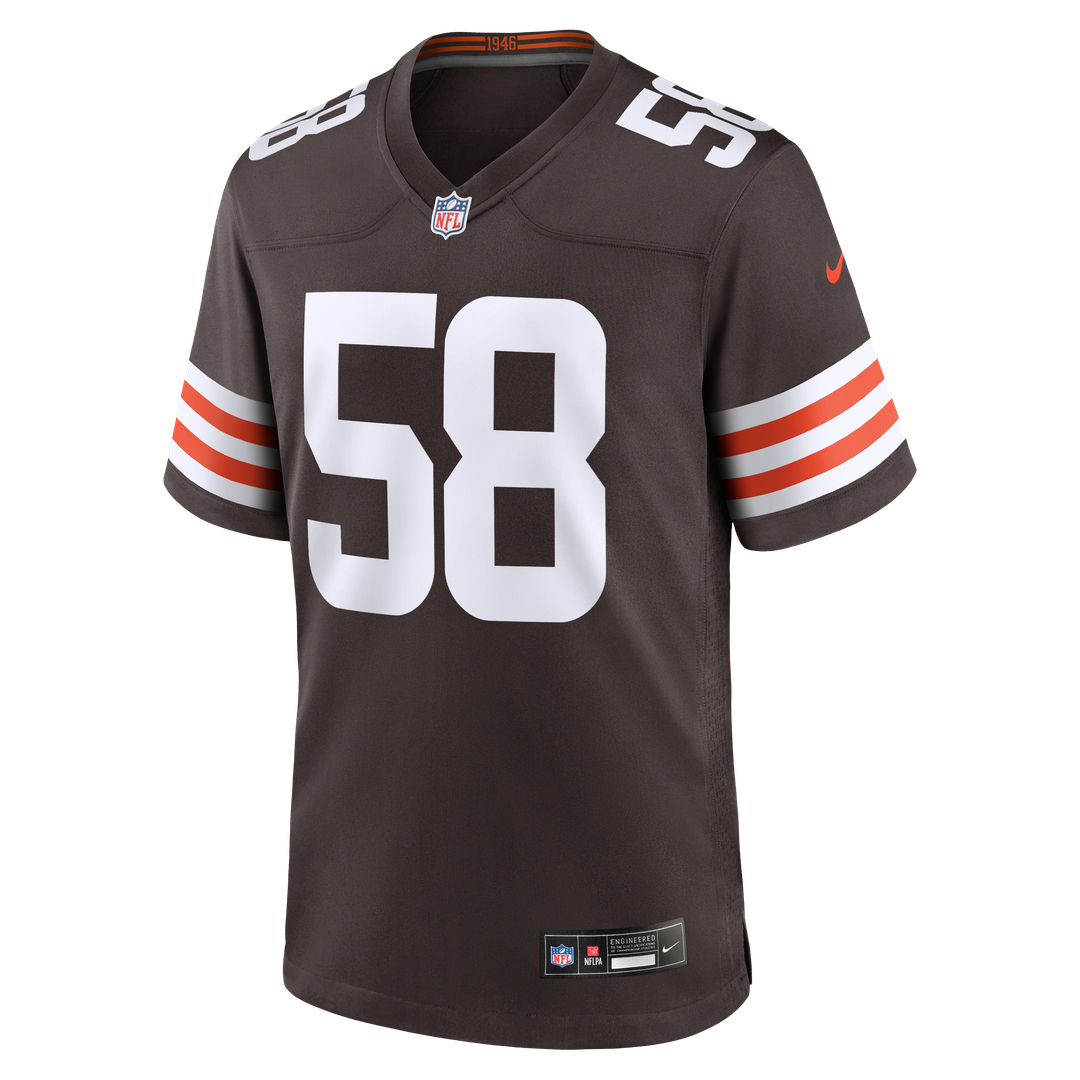 Men's Cleveland Browns Austin Barber Brown Team Game NFL Football Jersey - view 4
