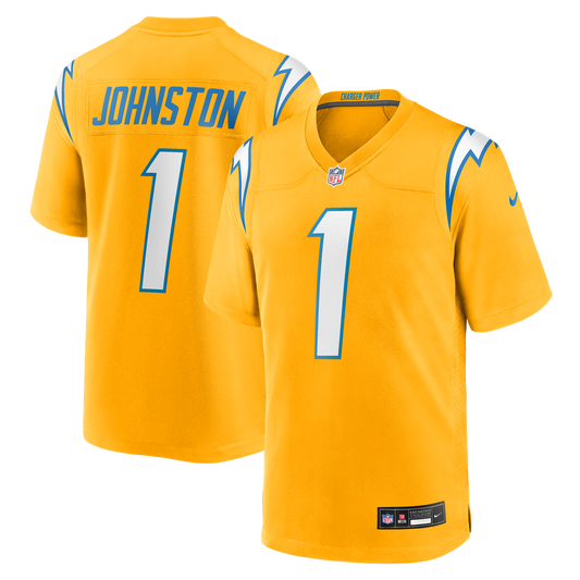 Men's Los Angeles Chargers Quentin Johnston Gold Alternate Charger Power Game NFL Football Jersey - view 1