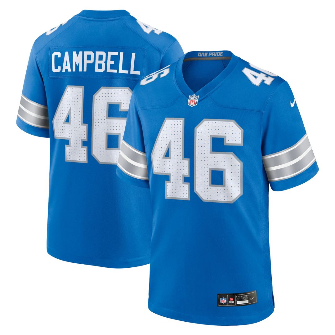 Men's Detroit Lions Jack Campbell White White Game NFL Football Jersey - view 7
