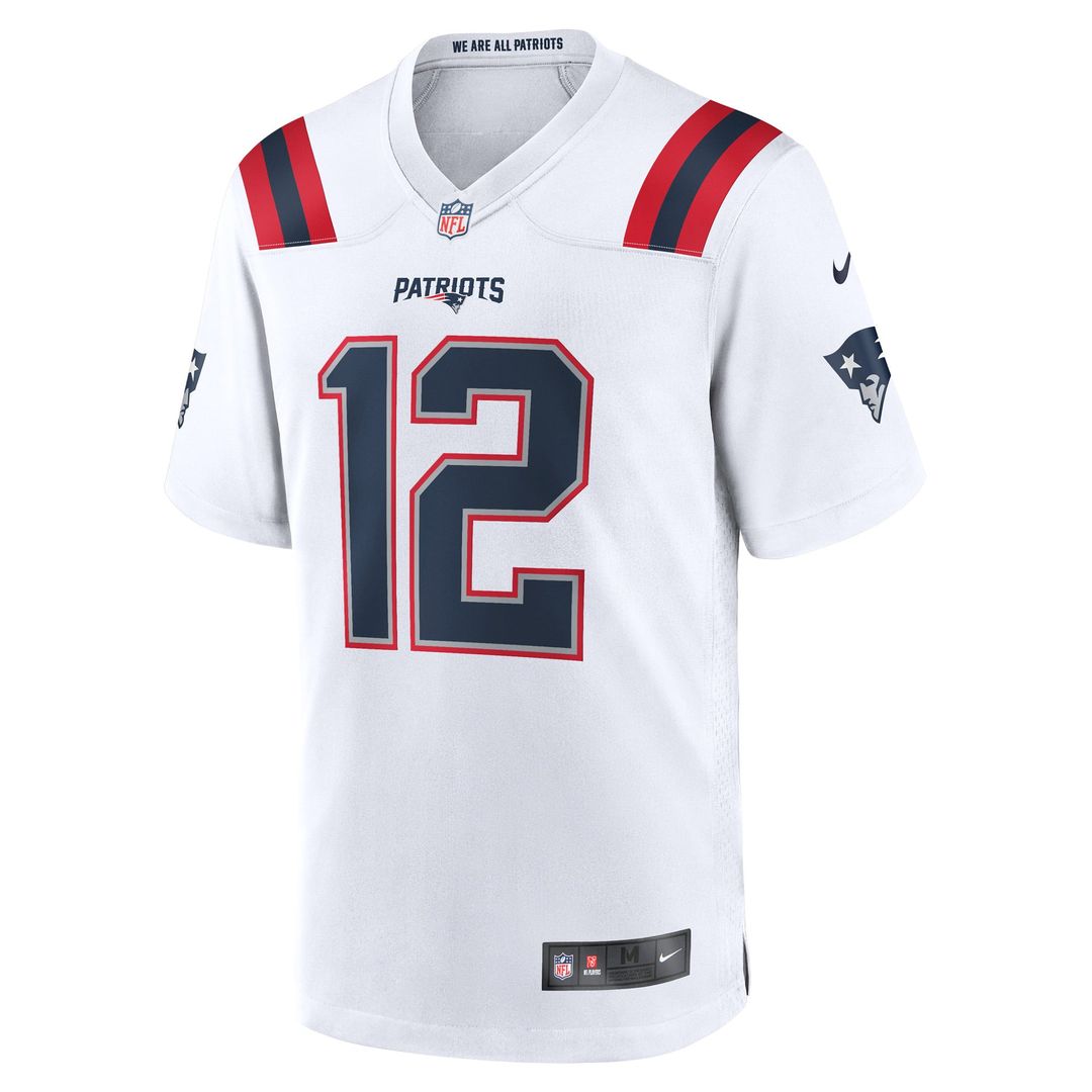 Men's New England Patriots Tom Brady White Retired Game NFL Football Jersey - view 5