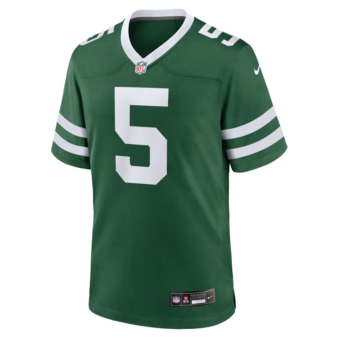 Men's New York Jets Garrett Wilson Legacy Green Game NFL Football Jersey - view 12