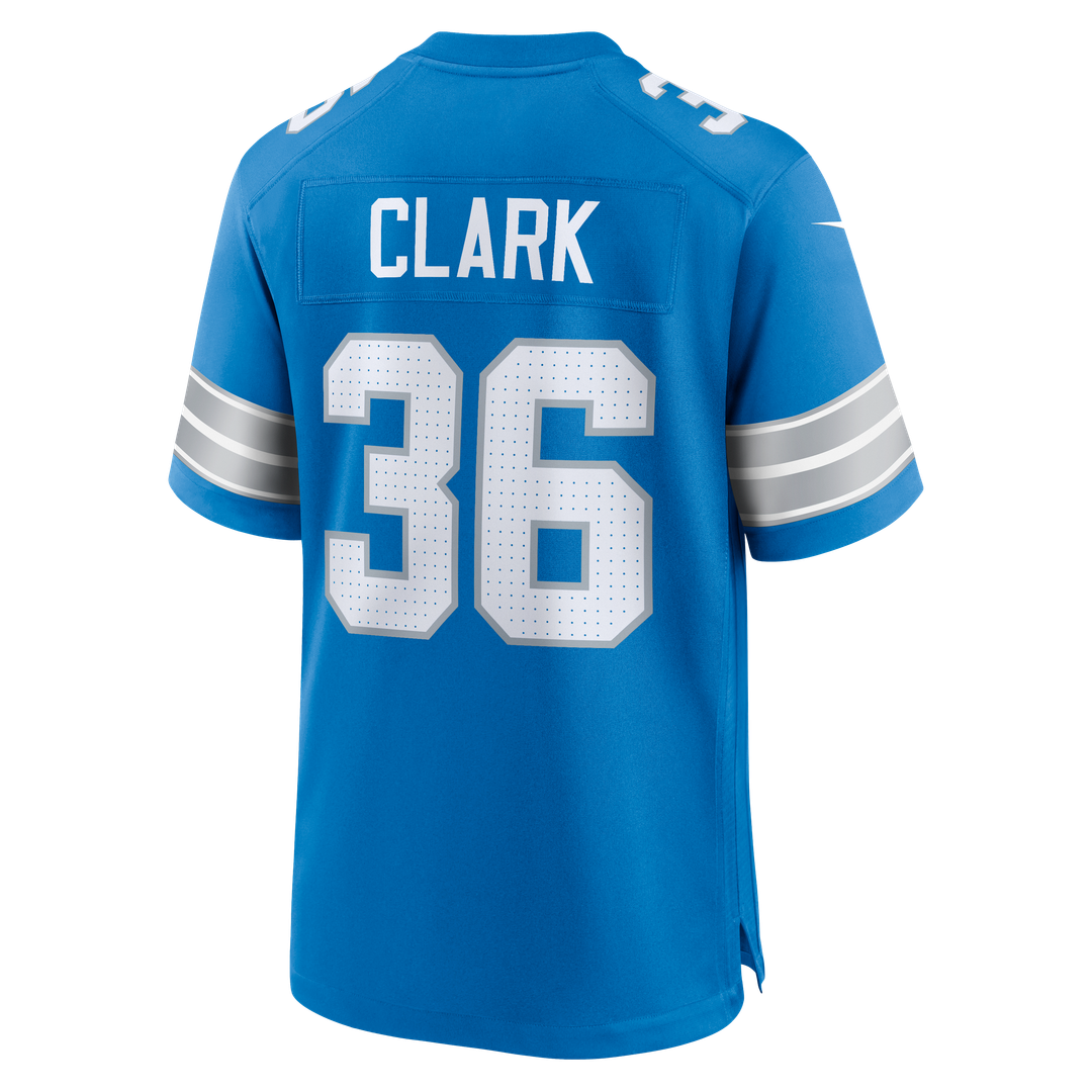 Men's Detroit Lions Chuck Clark Blue Team Game NFL Football Jersey - view 5
