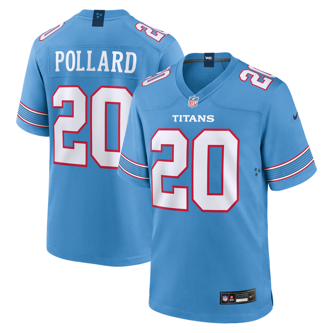 Men's Tennessee Titans Tony Pollard Light Blue Game NFL Football Jersey - view 1