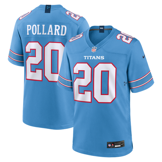 Men's Tennessee Titans Tony Pollard Light Blue Game NFL Football Jersey - view 1