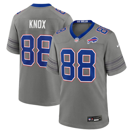 Men's Buffalo Bills Dawson Knox Gray Nickel City Game NFL Football Jersey - view 1