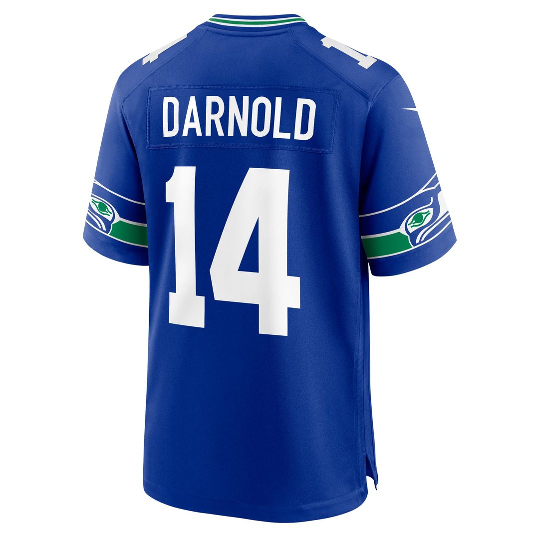 Men's Seattle Seahawks Sam Darnold White Game NFL Football Jersey - view 12
