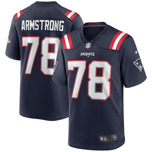 Men's New England Patriots Bruce Armstrong Navy Game NFL Football Jersey - view 1